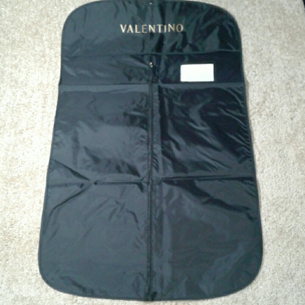 Valentino Vinyl Gold/Black Garment Traveling Bag